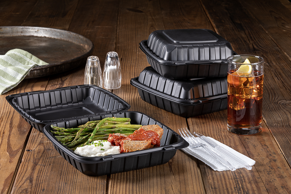 Mineral Filled PP 9-Inch Hinged Containers